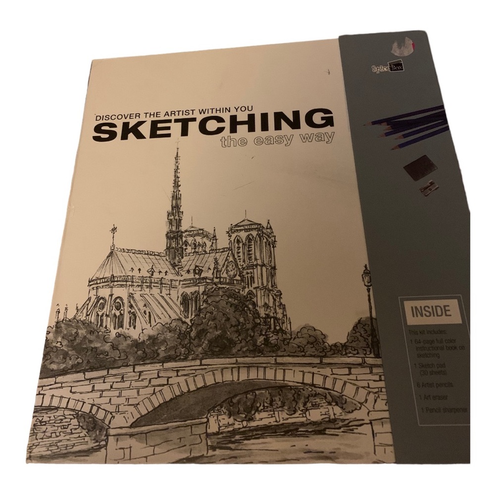 Sketching Kit, includes 64 pg Full Color Instruction Book,Sketch Pad.